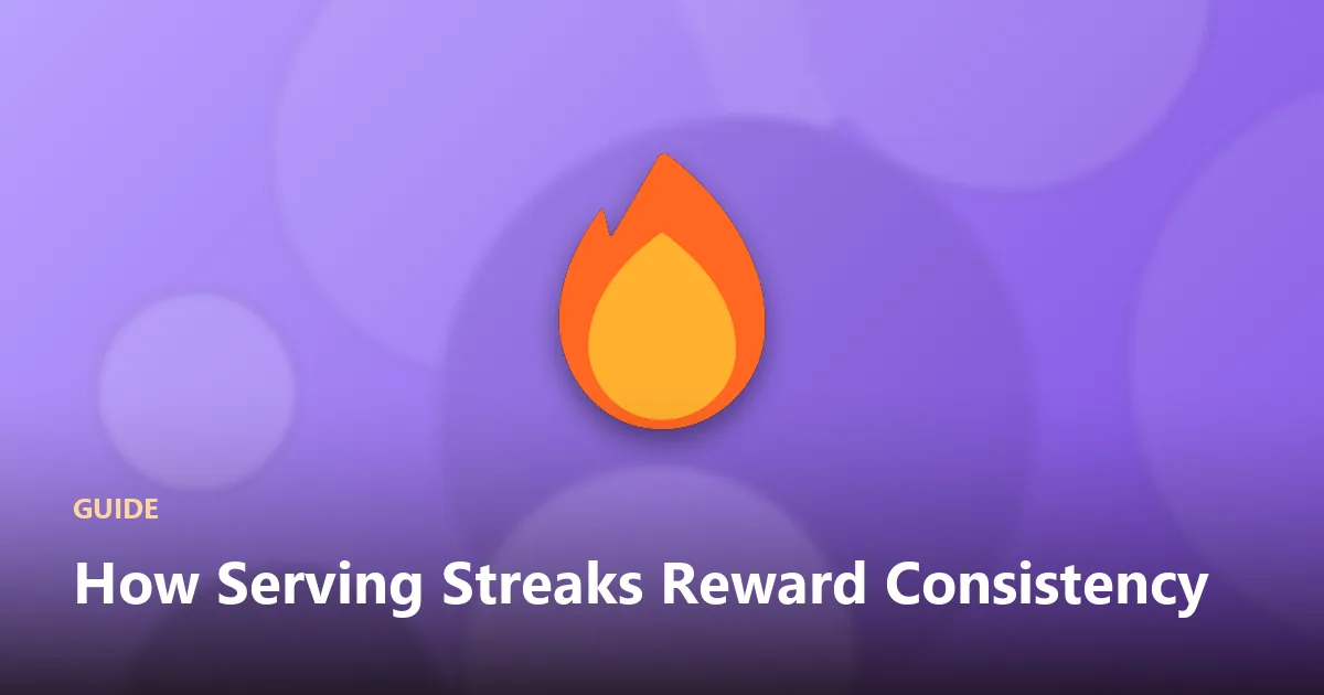 Illustration of a service streak counter