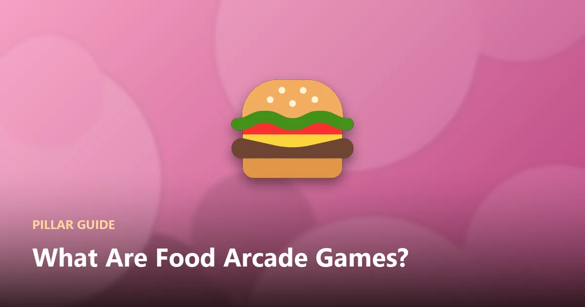 Illustration of food arcade game collectibles